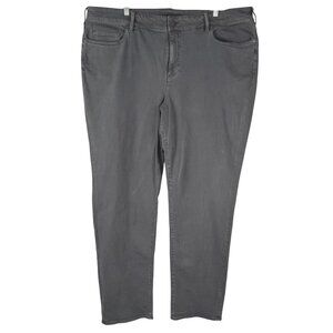 Lands' End Mid Rise Straight Leg Jeans Womens 24W Slate Frost NWT PT-2662